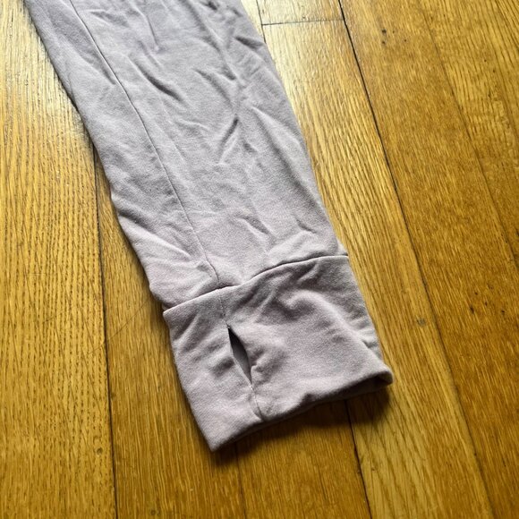 Soft Surroundings Size M Taupe Drawstring Cowl Funnel Neck Long Sleeve Shirt Top - Picture 10 of 12